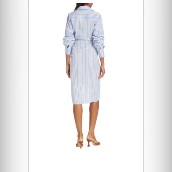 Veronica Beard Afton Draped Shirt Dress - Picture 9 of 9